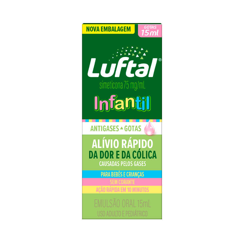 Antigases Luftal Infantil Simeticona 75mg/ml Emulsão Gotas 15ml
