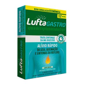 LuftaGastroPro Suspensão Oral Sabor Menta 12 Sachês Líquido 10ml