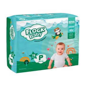 Fralda Flock Baby Sempre Sequinha P Hiper 76 Unidades