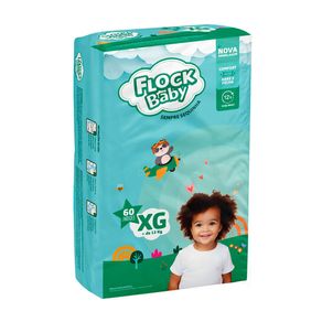 Fralda Flock Baby Sempre Sequinha XG Hiper 60 Unidades