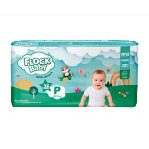 Fralda Flock Baby Sempre Sequinha P Mega 42 Unidades