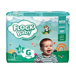Fralda Flock Baby Sempre Sequinha G Mega 32 Unidades