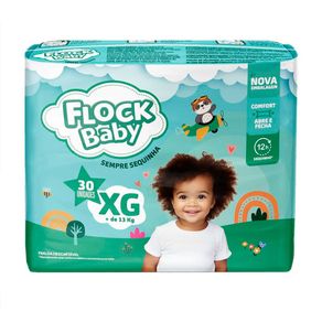 Fralda Flock Baby Sempre Sequinha XG Mega 30 Unidades