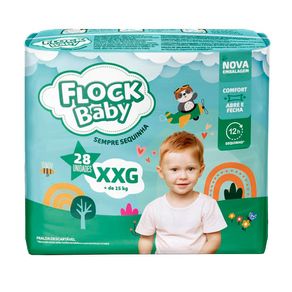 Fralda Flock Baby Sempre Sequinha XXG Mega 28 Unidades