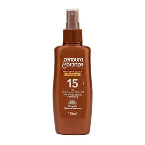 Protetor Solar Óleo Spray Cenoura&Bronze FPS15 110ml