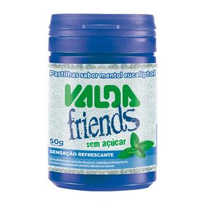 Pastilhas Valda Friends Sem Açúcar Sabor Mentol e Eucaliptol 50g