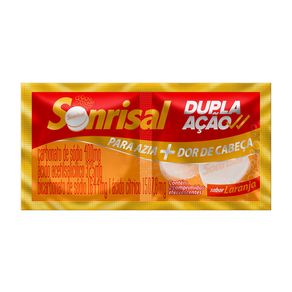 Sonrisal Dupla Ação Sabor Laranja 2 Comprimidos Efervescentes