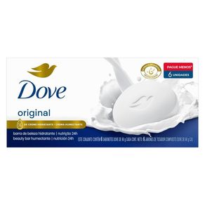 Sabonete em Barra Dove Branco 90g 6 unidades