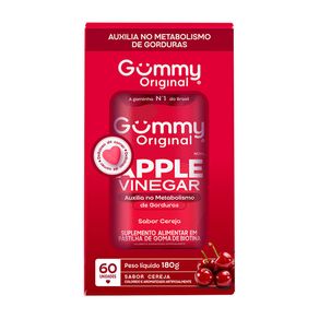 Suplemento Alimentar Gummy Original Apple Vinegar Sabor Cereja 60 Unidades