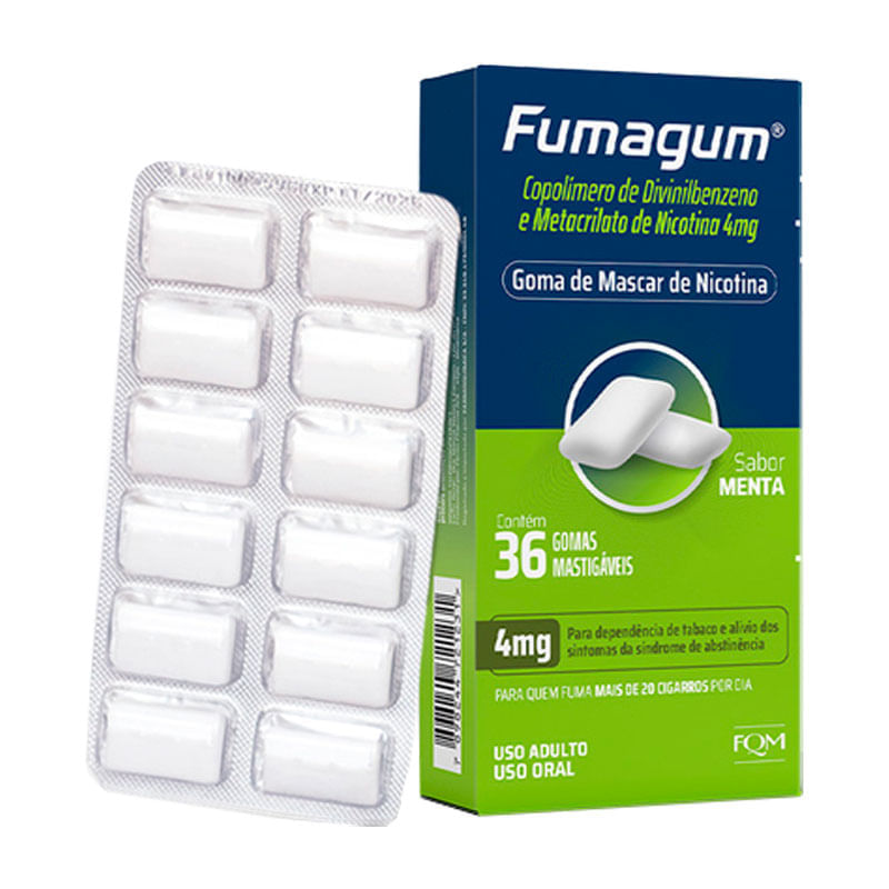 Fumagum 4mg Sabor Menta 36 Gomas Mastigáveis