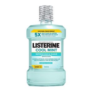Antisséptico Bucal Listerine Cool Mint Sem Álcool Refrescância Suave 1,5 Litros