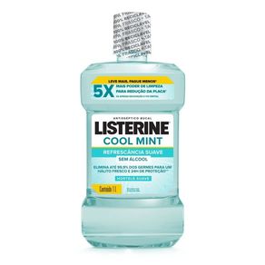 Antisséptico Bucal Listerine Cool Mint Sem Álcool Refrescância Suave 1 Litro