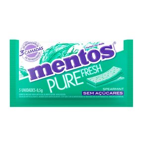 Goma de Mascar Mentos Pure Fresh Sabor Spearmint 8,5g
