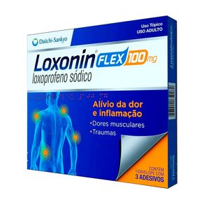 Loxonin Flex 100mg 3 Adesivos Transdérmicos
