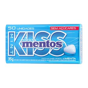 Pastilhas Mentos Mint Kiss Sabor Menta 35g
