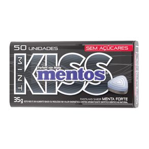 Pastilhas Mentos Mint Kiss Sabor Menta Forte 35g