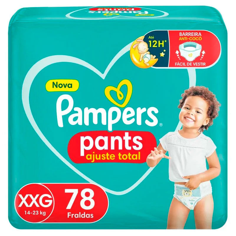 Fralda Pampers Pants Ajuste Total Max XXG 78 Unidades