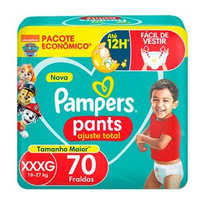 Fralda Pampers Pants Ajuste Total Max XXXG 70 Unidades