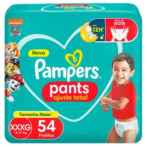 Fralda Pampers Pants Ajuste Total XXXG 54 Unidades