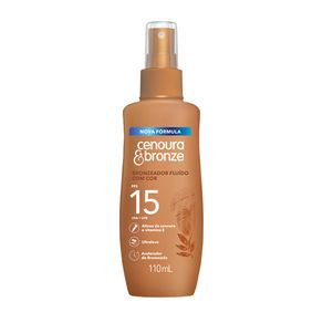 Bronzeador Fluido Cenoura & Bronze FPS15 Com Cor 110ml