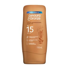 Loção Bronzeadora Corporal Cenoura & Bronze FPS15 Com Cor 110ml