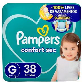 Fraldas Pampers Confort Sec G 38 Unidades
