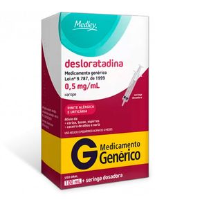 Desloratadina 0,5mg/ml Medley 100ml + Seringa Dosadora