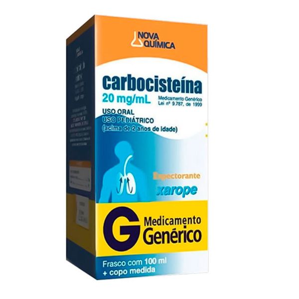 Carbocisteína 20mg/ml Nova Química 100ml + Copo Medida
