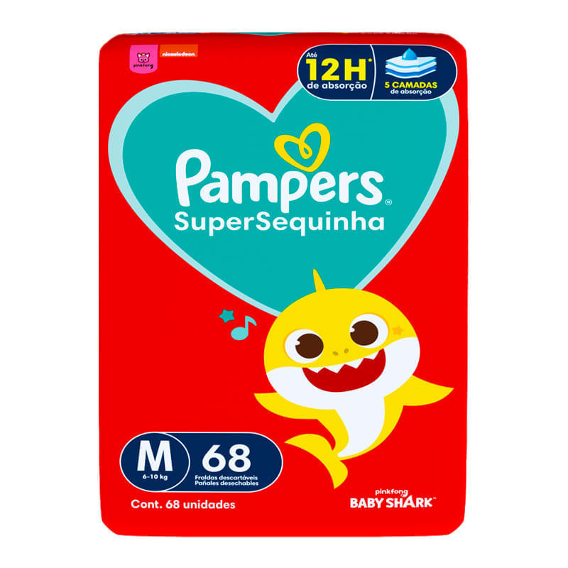 Fralda Pampers Super Sequinha Super M 68 Unidades