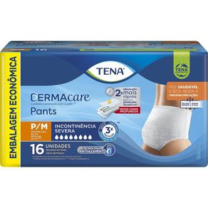 Roupa Íntima Tena Pants Dermacare P/M Embalagem Econômica 16 Unidades