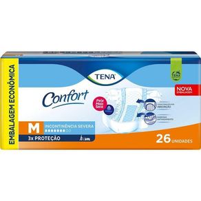 Fralda Geriátrica Tena Confort M Embalagem Econômica 26 Unidades