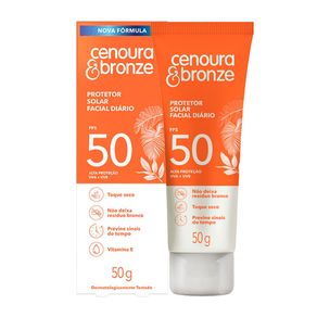 Protetor Solar Facial Diário Cenoura & Bronze FPS50 50g