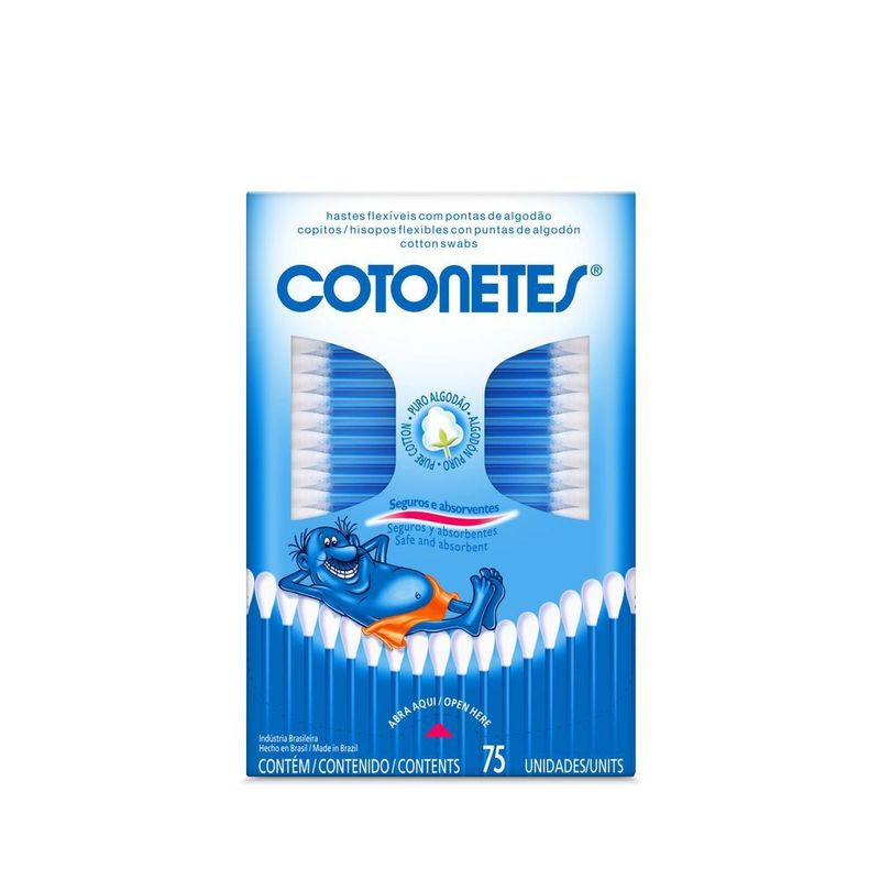 Hastes Flexíveis Cotonetes 75 unidades