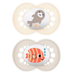 Chupeta Mam Sayings Cor Neutra 6+ Meses 2 Unidades