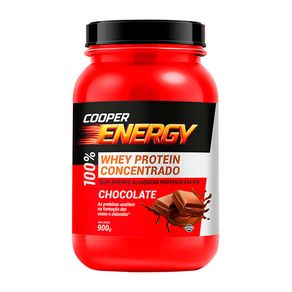 Suplemento Alimentar Cooper Energy Whey Protein Concentrado 100% Sabor Chocolate 900g