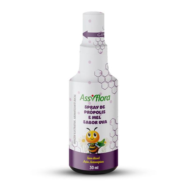 Spray de Própolis e Mel Assiflora Kids Sabor Uva 30ml