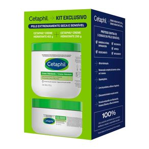 Kit Creme Hidratante Cetaphil Pele Extremamente Seca e Sensível 453g + Creme Hidratante Cetaphil Pele Extremamente Seca e Sensível 250g