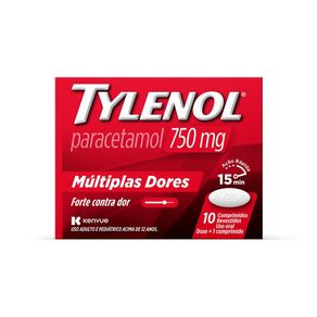 Tylenol Múltiplas Dores 750mg 10 Comprimidos Revestidos