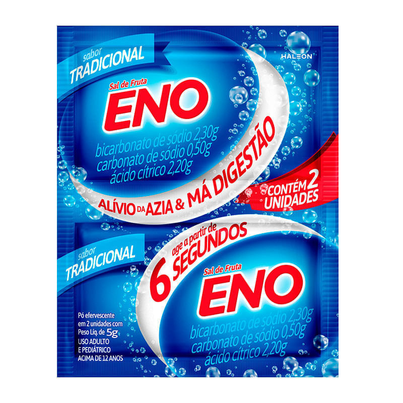 Sal de Fruta Eno Sabor Tradicional 2 Sachês 5g Cada