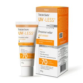 Protetor Solar Facial TheraSkin UV-Less One Tone System Gel Creme FPS70 Tom 1 40g