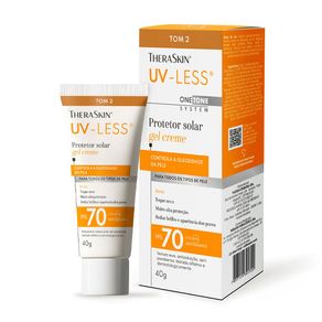 Protetor Solar Facial TheraSkin UV-Less One Tone System Gel Creme FPS70 Tom 2 40g