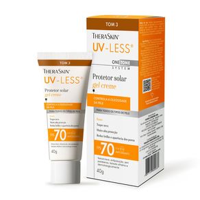 Protetor Solar Facial TheraSkin UV-Less One Tone System Gel Creme FPS70 Tom 3 40g