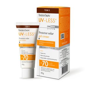 Protetor Solar Facial TheraSkin UV-Less One Tone System Gel Creme FPS70 Tom 5 40g