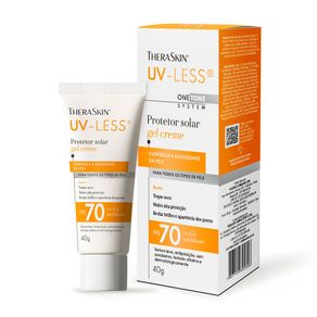Protetor Solar Facial TheraSkin UV-Less One Tone System Gel Creme FPS70 Sem Cor 40g