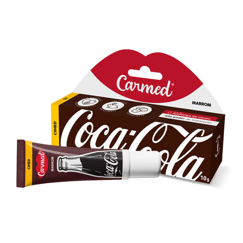 Hidratante Labial Carmed Coca-Cola Marrom 10g