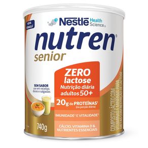 Complemento Alimentar Nutren Senior Zero Lactose Sem Sabor 740g
