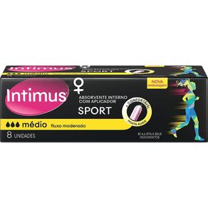 Absorvente Intimus Sport Médio + Aplicador 8 unidades