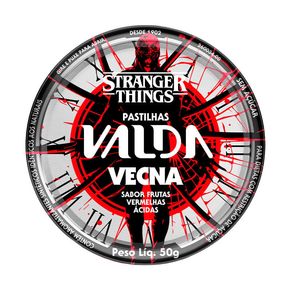 Pastilhas Valda Stranger Things Vecna Sabor Frutas Vermelhas Ácidas 50g