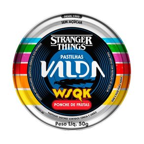 Pastilhas Valda Stranger Things WSQK Sabor Ponche de Frutas 50g