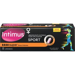 Absorvente Intimus Sport Super com Aplicador - 8 unidades